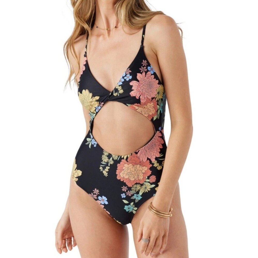 NEW‎ $79 O'Neill Womens XL Kali Floral Print One Piece Swimsuit
